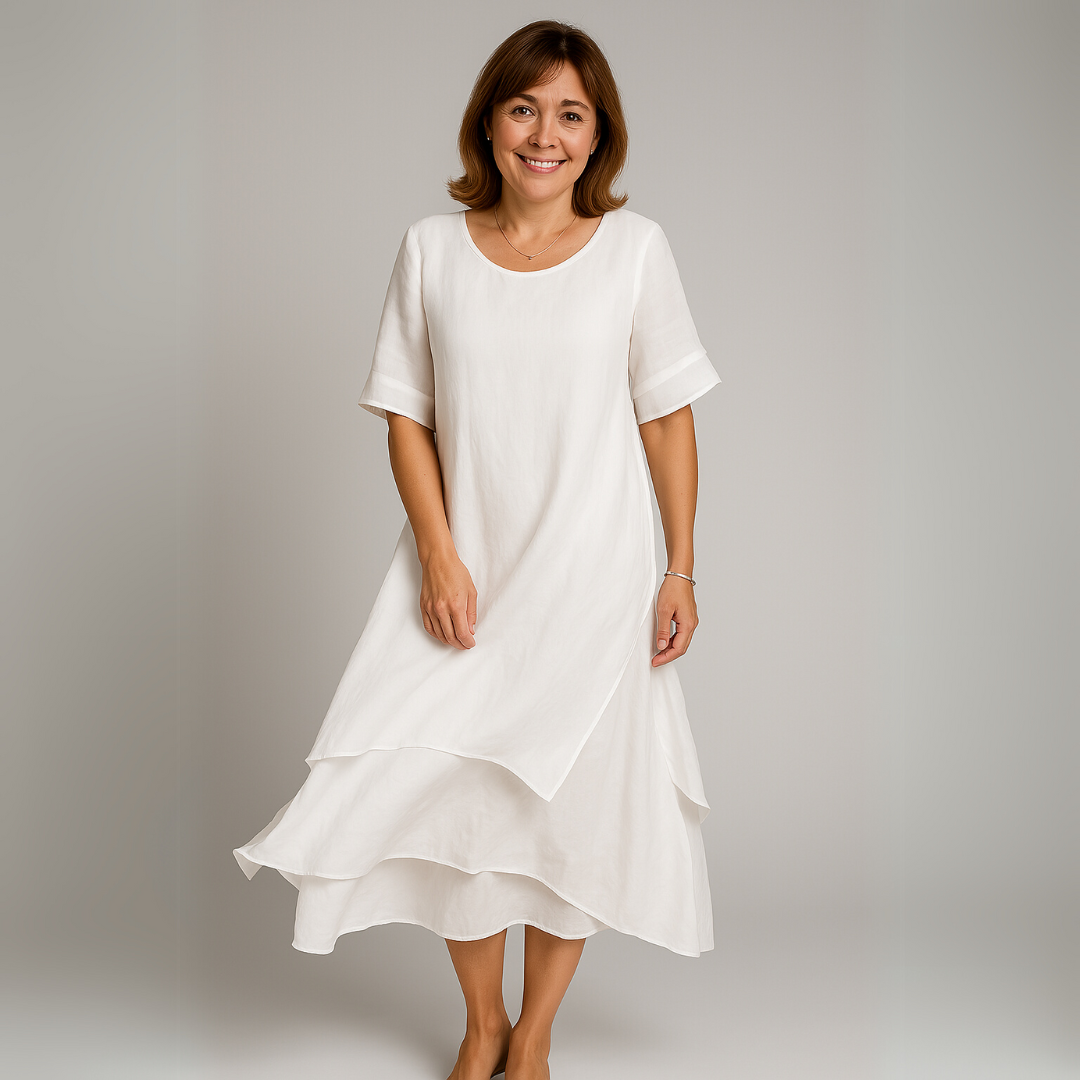 Auralie – Robe longue élégante en coton
