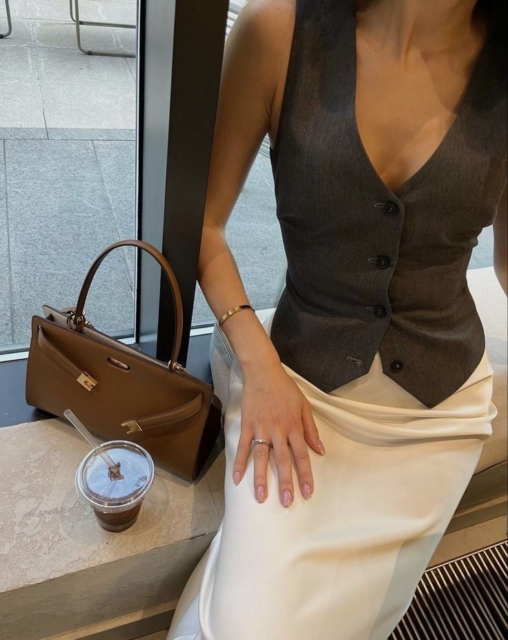 Léa™ - Jupe Maxi en Satin