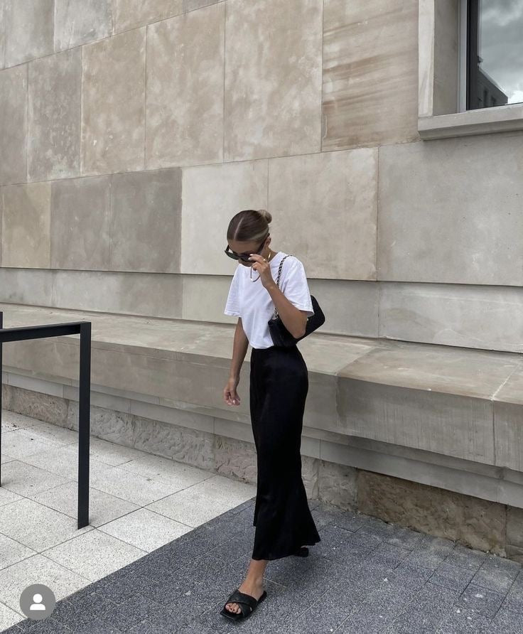 Léa™ - Jupe Maxi en Satin