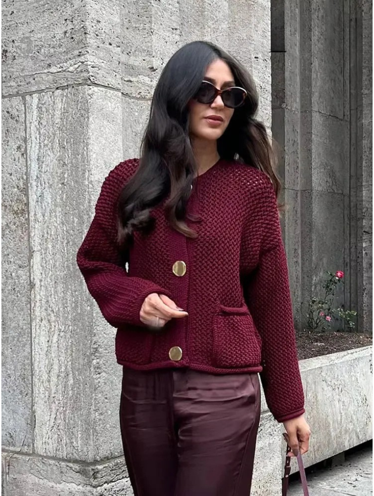 Océane – Pull long en maille