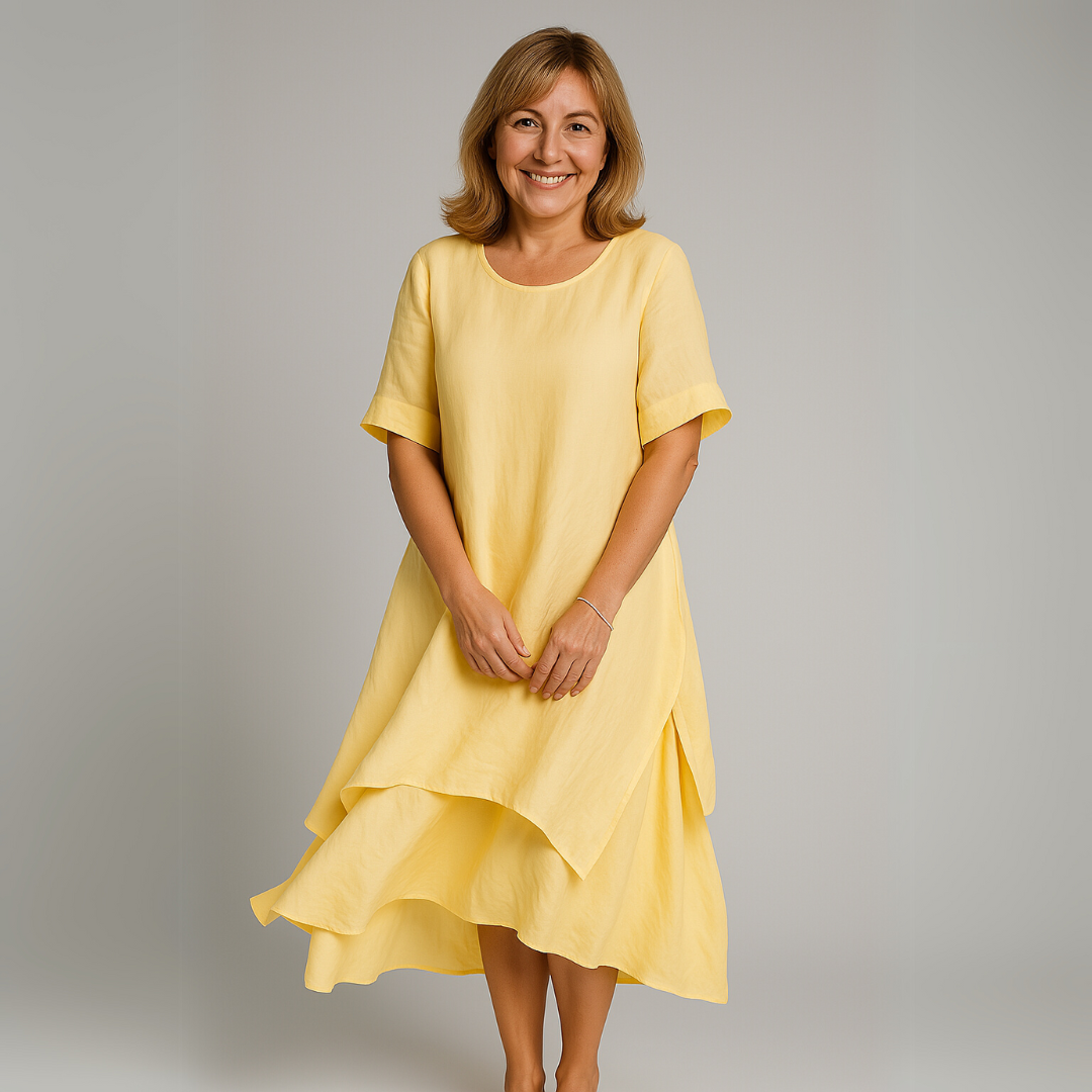 Auralie – Robe longue élégante en coton